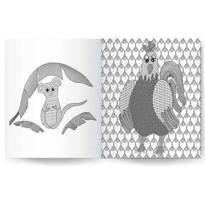 Feathers and Fur Mindful Colouring | Colour me calm | Colouring book | Intricate colouring book | Nordic folk art | Peaceful colouring: 2