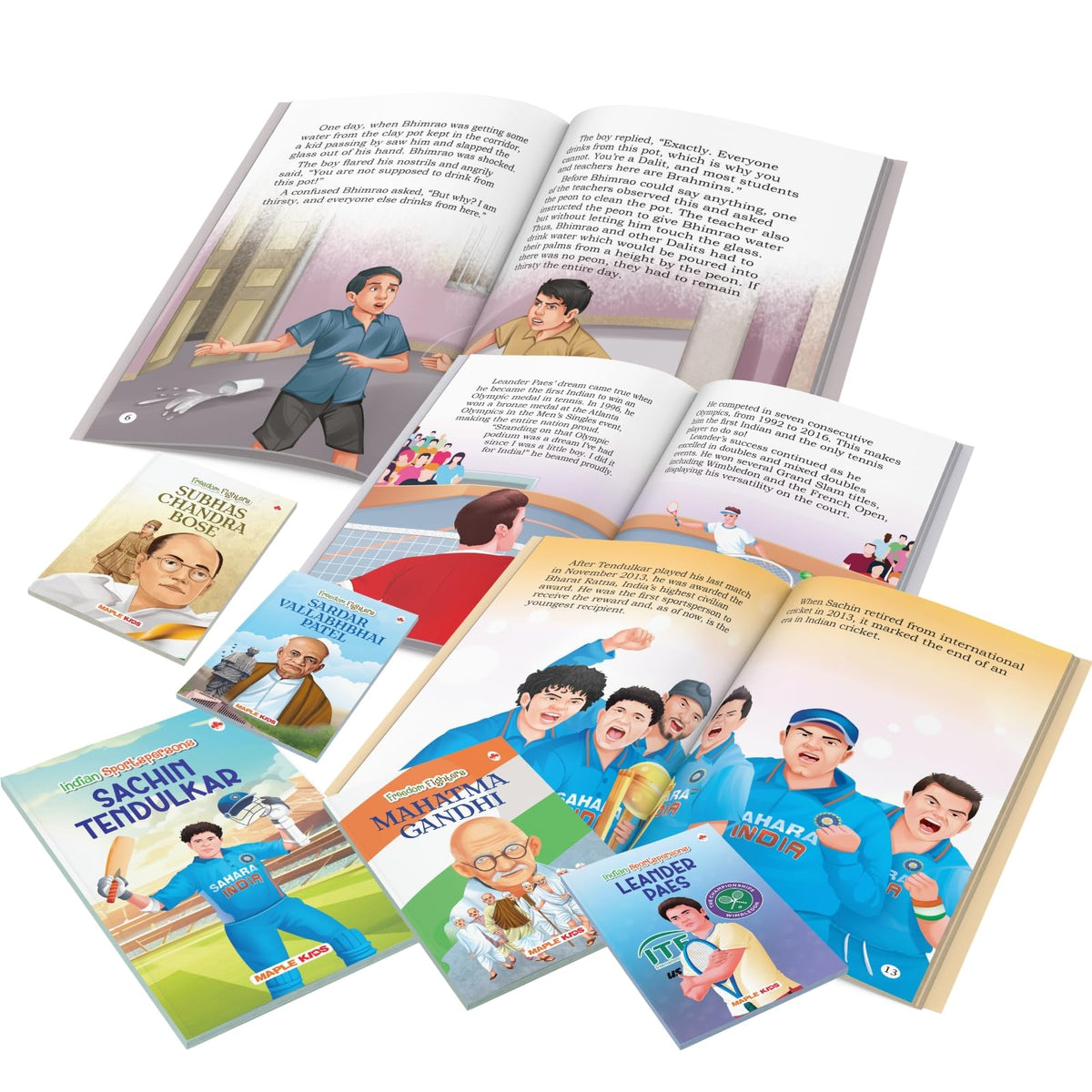 Story Books for Kids - Indian Famous Personalities (Set of 25 Books) (Illustrated) - Scientists - Freedom Fighters - Thought Leaders - Sportspersons - ... Vivekananda, Vallabhai Patel, Bhagat Singh