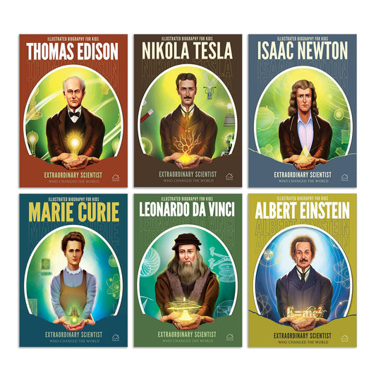 Illustrated Biography for Kids: Extraordinary Scientists who Changed the World: Set of 6 Books