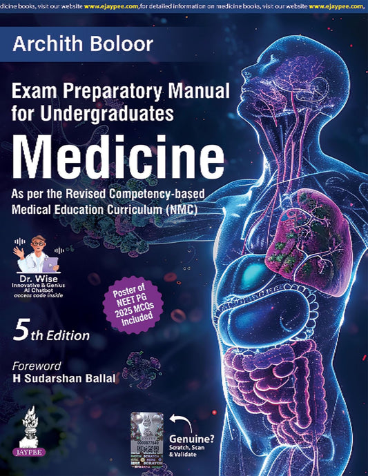 Exam Preparatory Manual for Undergraduates Medicine, 5/E for MBBS Final Year | Textbook cum Revision Guide for NEET PG, INI-CET and FMGE | High-quality Clinical Photographs, Radiographs, ECGs