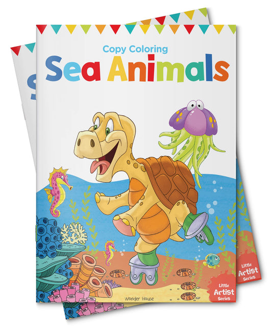 Little Artist Series Sea Animals: Copy Colour Books book cover