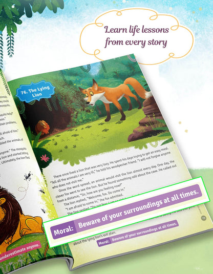 101 Panchatantra Stories in English for Children ( Colourful Illustrated ) | Bedtime Short Story Book for Kids | Panchtantra Classic Tales for 3 to 10 Years Old | Traditional Moral Stories