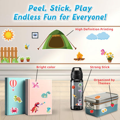 500+ Ultimate Stickers Activity Book for Kids Ages 2-5 Years, Theme Based Reusable Stickers, Fun Learning & Educational Book for Toddlers