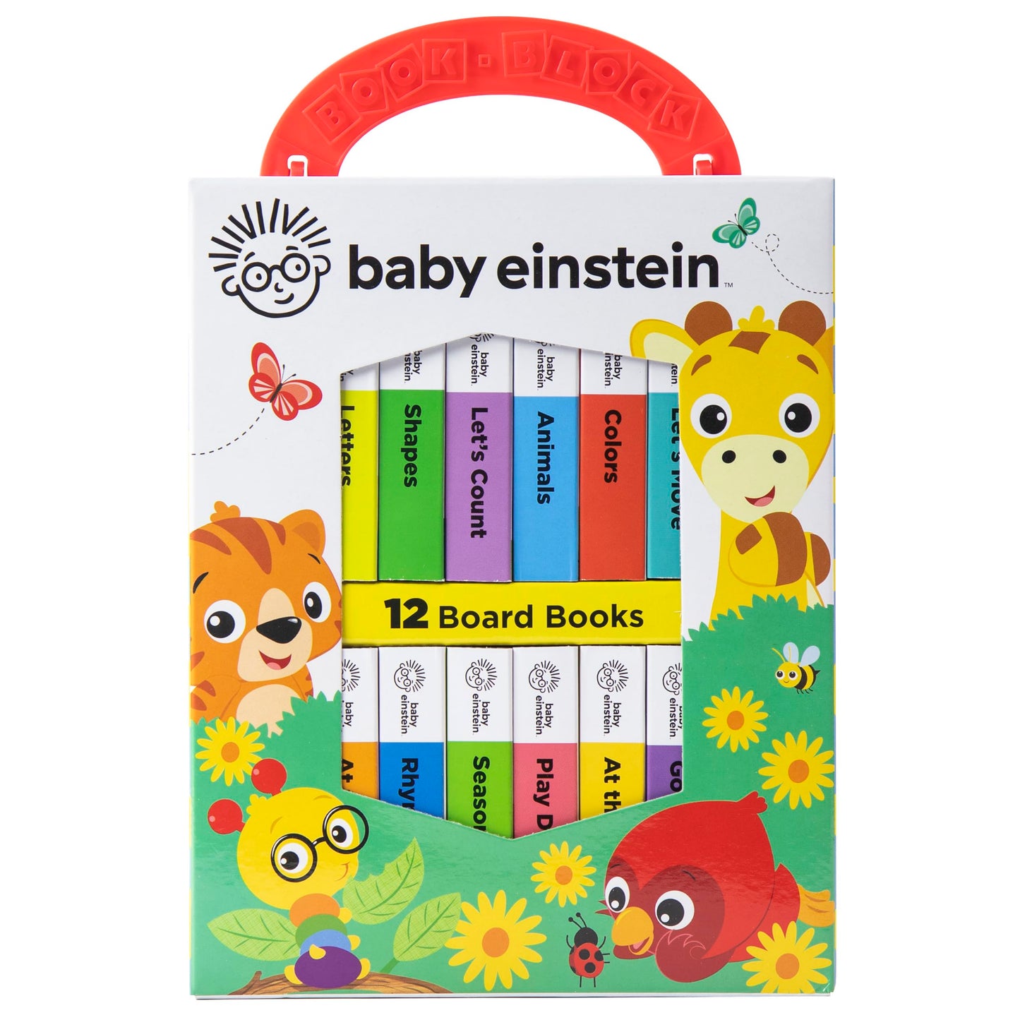 Baby Einstein - My First Library Board Book Block 12-Book Set - First Words, Alphabet, Numbers, and More! - PI Kids 