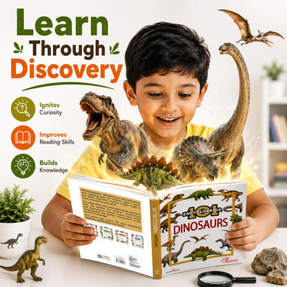101 Dinosaurs – Illustrated Encyclopedia for Kids Ages 7–10 | Realistic Images, Fun Facts & Scientific Information | Visual Learning Book for Curious Young Minds