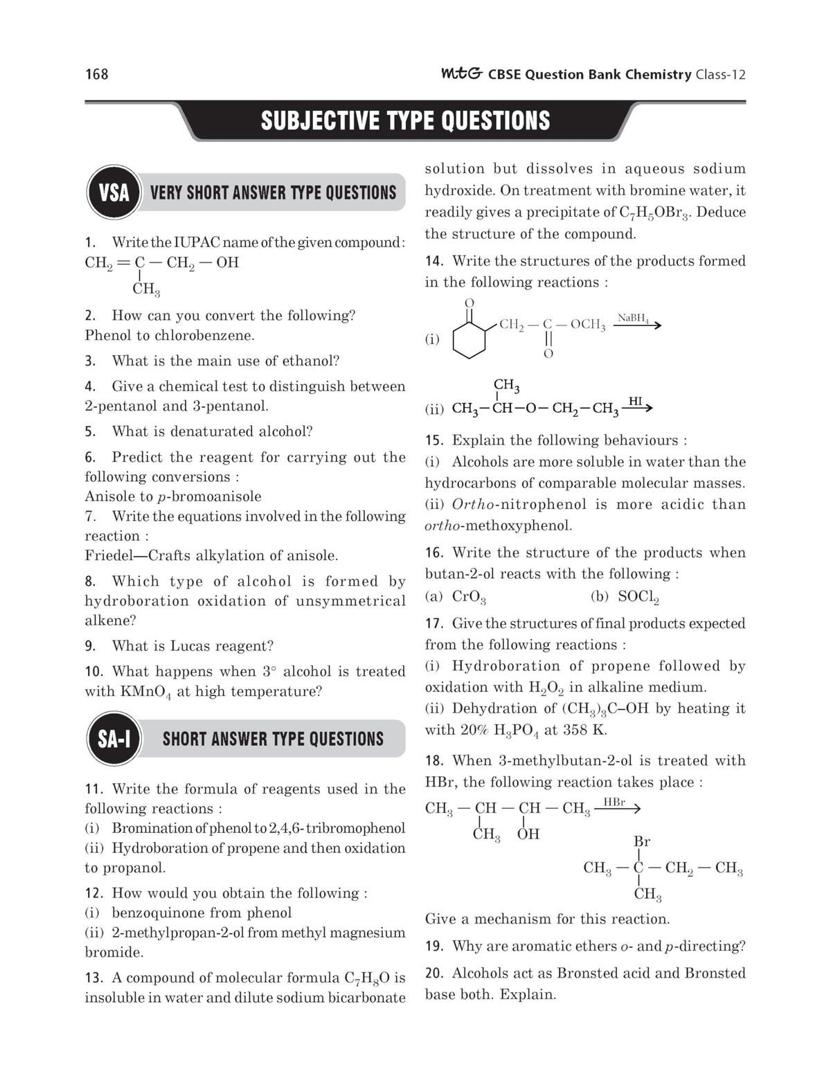 MTG CBSE Class 12 Chapterwise Question Bank Chemistry For 2027 Board Exam | Based on Latest CBSE Syllabus with 1500+ Questions