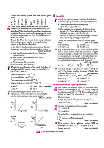Arihant 25 Years JEE Main Chemistry | Chapterwise Topicwise Levelwise 3500+ MCQs (2026–2002) for JEE Main & AIEEE | NTA Authenticated Answers & Topicwise Worksheets | Key Ideas, Concept Enhancer