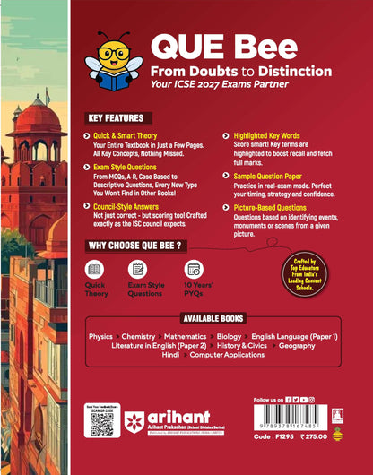 Arihant ICSE History & Civics Class 10 Exam 2026-27 | Quick Theory, Exam Pattern Questions & Sample Papers | As per Latest ICSE Syllabus | Que Bee 2nd Edition 2027