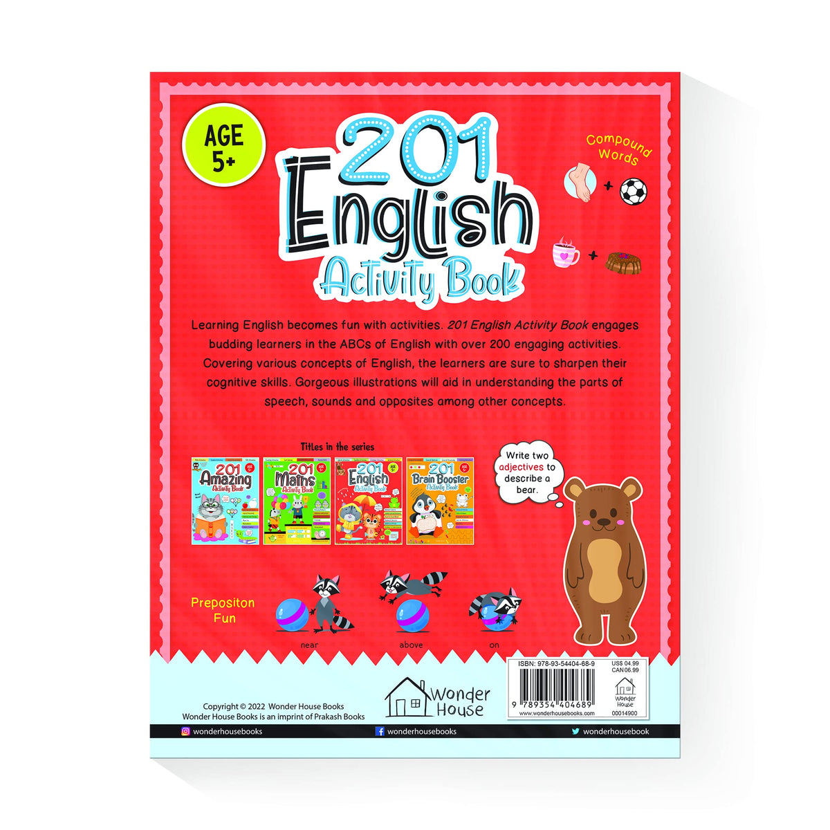 201 English Activity Book: Fun Activities and Grammar Exercises | Alphabet & Words, Rhyming & Opposites | Ages 5–9 | 4+ Hours of Interactive Learning