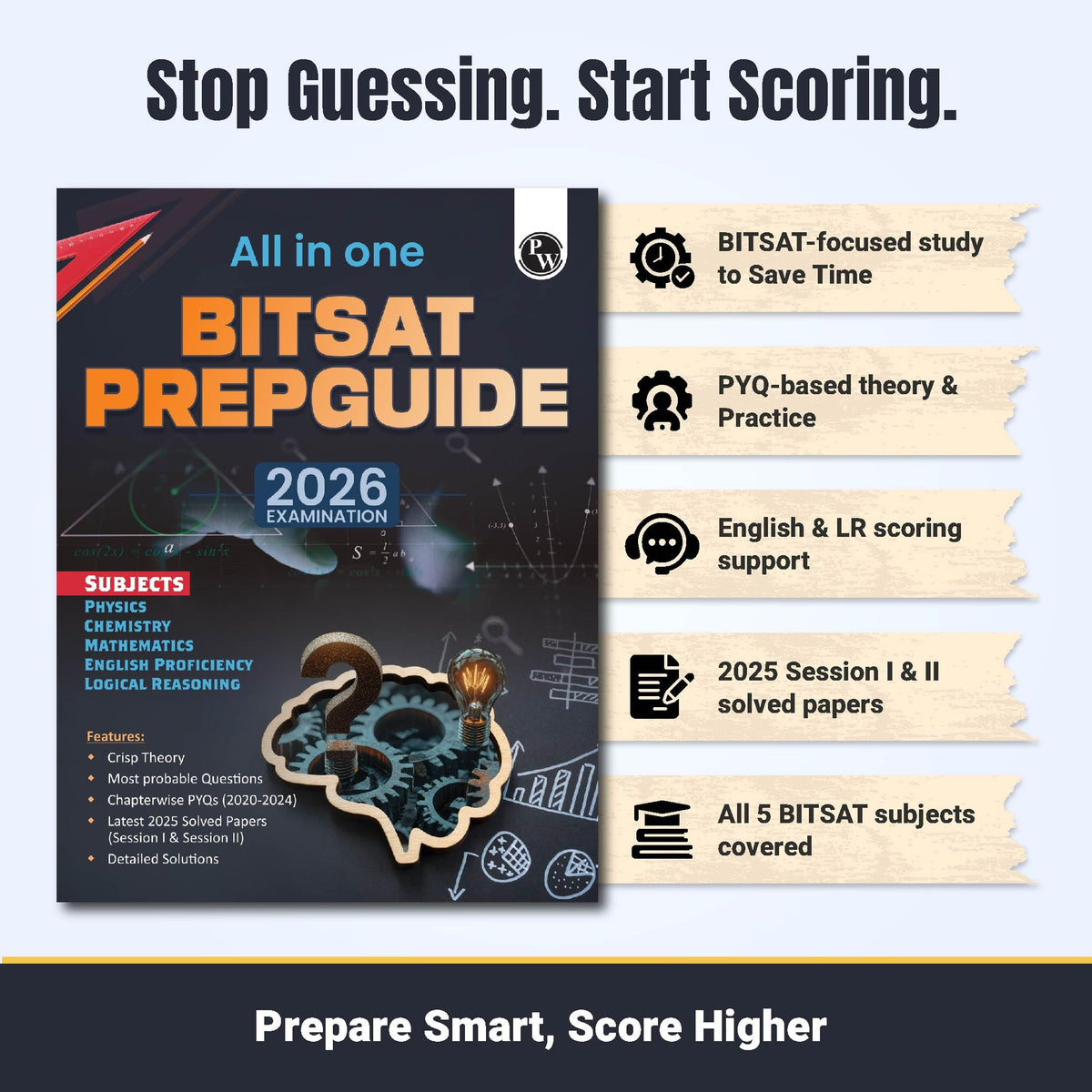 PW BITSAT Book 2026 – All In One BITSAT Prep Guide | PCM + English Proficiency & Logical Reasoning | Crisp Theory | Chapterwise PYQs | Most Probable MCQs & Question Bank [Paperback]