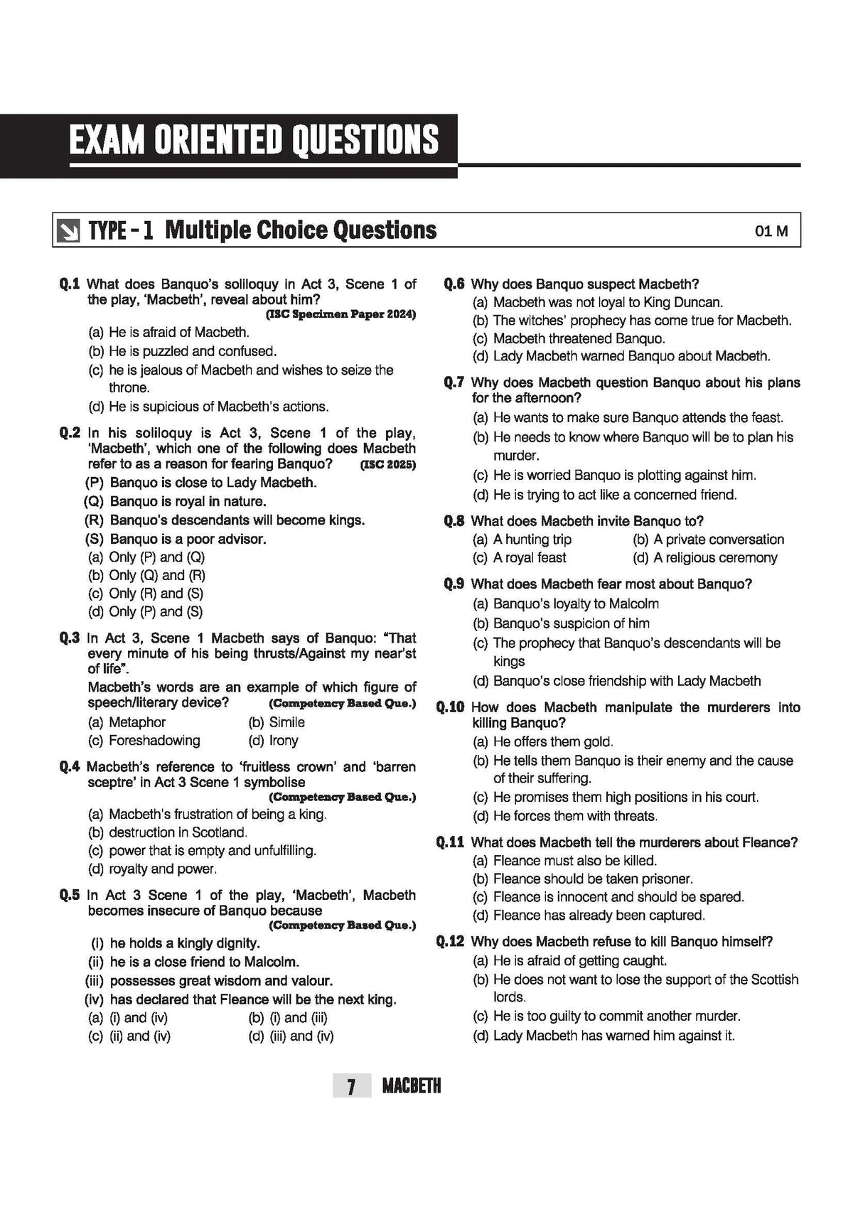 Arihant ISC Literature in English (Part 2) Class 12 Exam 2026-27 | Quick Theory, Exam Pattern Questions & Sample Papers | As per Latest ICSE Syllabus | Que Bee 2nd Edition 2027