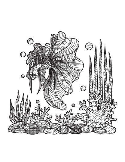 Mandala Sea Animals Art Coloring Book for Kids | 30 Ocean-Themed Mandala Designs to Enhance Art Coloring, Drawing & Focus | High Quality Premium Paper | Perfect Gift for Children & Teens