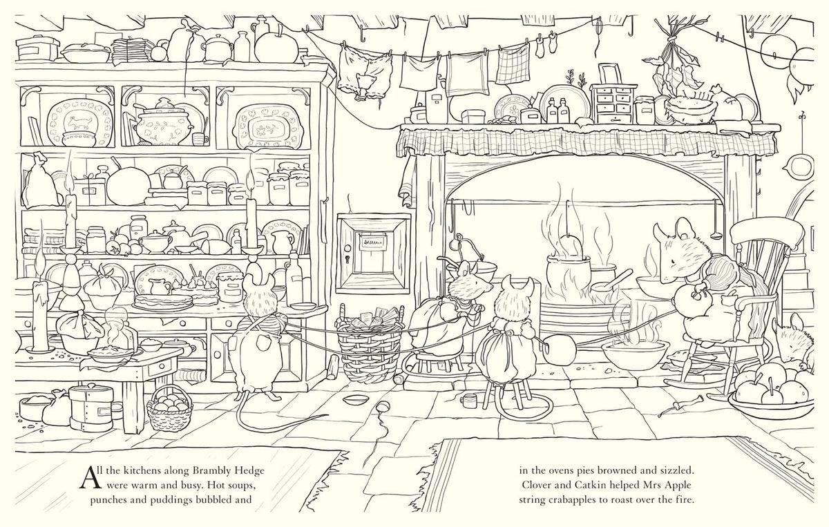 Brambly Hedge: Festive Colouring Book: A magically festive colouring book for children and adults alike packed with classic illustrations for all