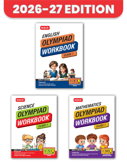 MTG ISO-IMO-IEO (Science, Mathematics & English) Olympiad Workbook Class 1 (Set of 3 Books) | MCQs, & Achievers Section - SOF Olympiad Books For 2026-27 Exam