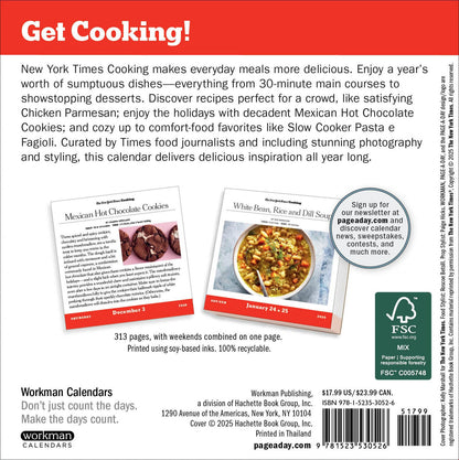 New York Times Cooking Page-A-Day® Calendar 2026: A Year of Fresh and Delicious Recipes 