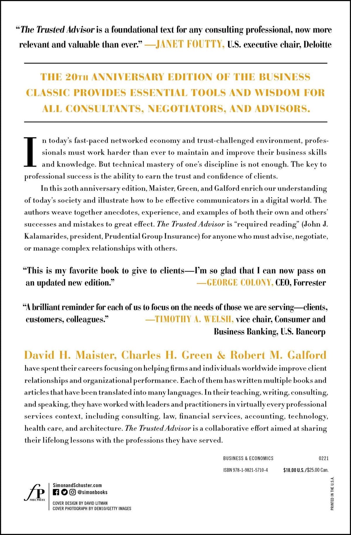 Trusted Advisor: 20Th Anniversary Edition