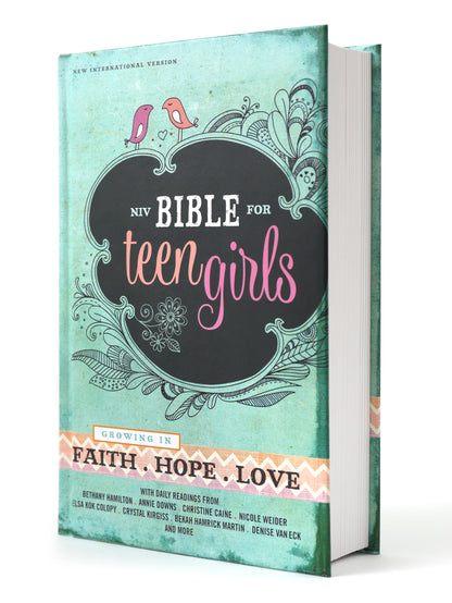 NIV, Bible for Teen Girls, Hardcover: Growing in Faith, Hope, and Love – The Perfect Christian Faith Gift for Your Teenage Girl, Age 13-18