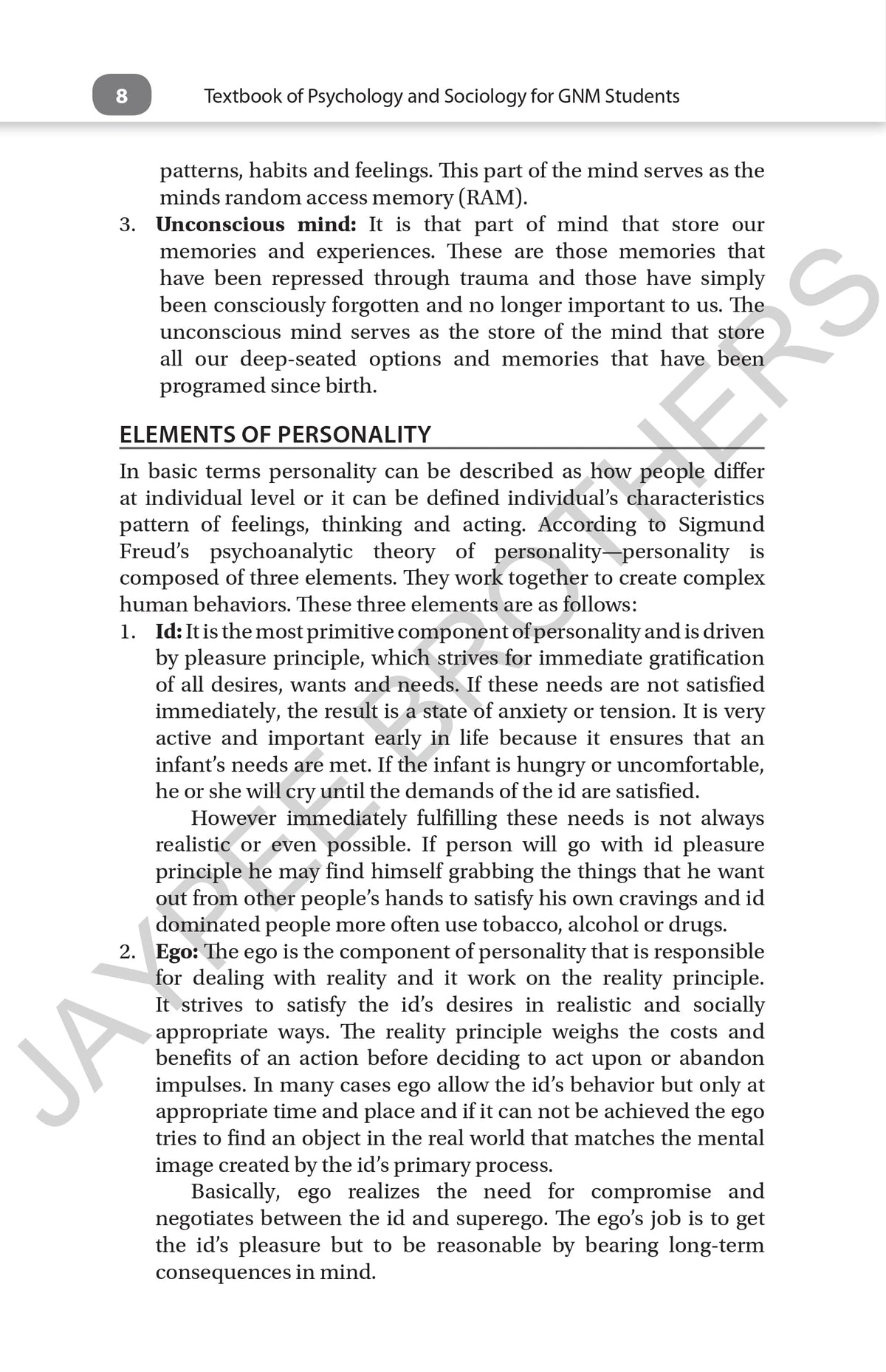 Textbook of Psychology & Sociology for GNM Students, 3/E | Covers Human Behavior, Personality, Learning, Intelligence, Family, Society, Community and Social Problems with Chapter-End Exercises