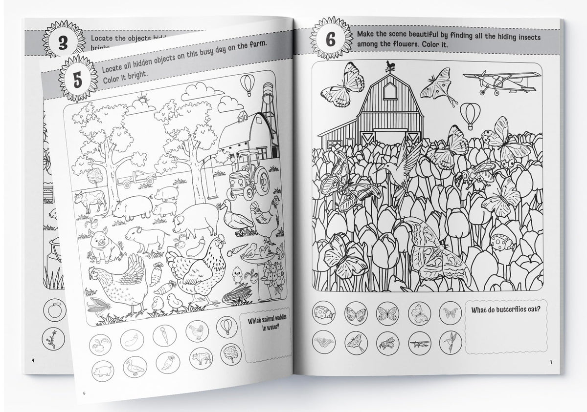 Lots to Spot On The Farm: Search, Find and Color Activity Book