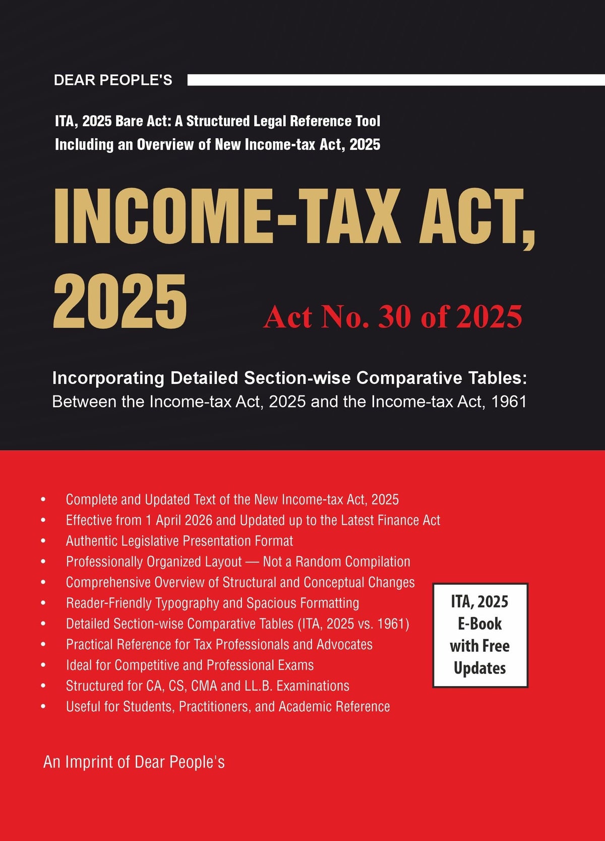 Income-Tax Act, 2025 (As Amended by Finance Act, 2026) | | Section-wise Index, Schedules & Cross-References Comparative Tables | For CA CS CMA & Law ... Latest Edition | Free E-Book Updates Included
