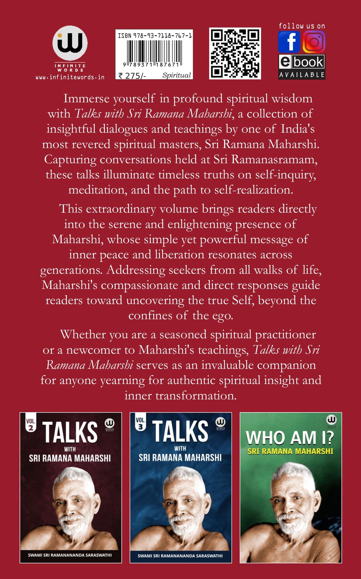 Talks With Sri Ramana Maharshi Volume 1 | Talks With Sri Ramana Maharshi Volume 2 | Talks With Sri Ramana Maharshi Volume 3 | Who Am I? | Sri Ramana ... ???? ?? ??? ???? ???? ??? ?????? ??? ?????? I