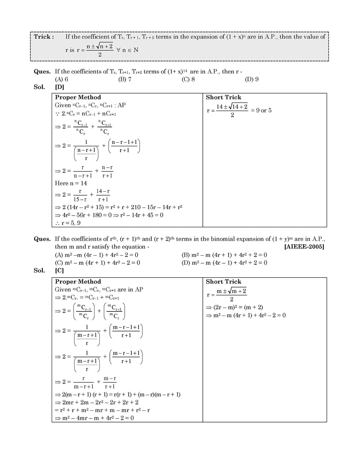 Short Tricks in Mathematics for IIT JEE Main & Advanced By Career Point Kota -Simplify Complex Calculations Save Time During JEE Exams