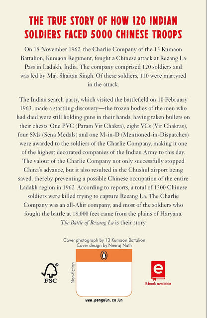The Battle of Rezang La: The true story of how 120 Indian soldiers faced 5000 Chinese troops | Penguin Non-fiction
