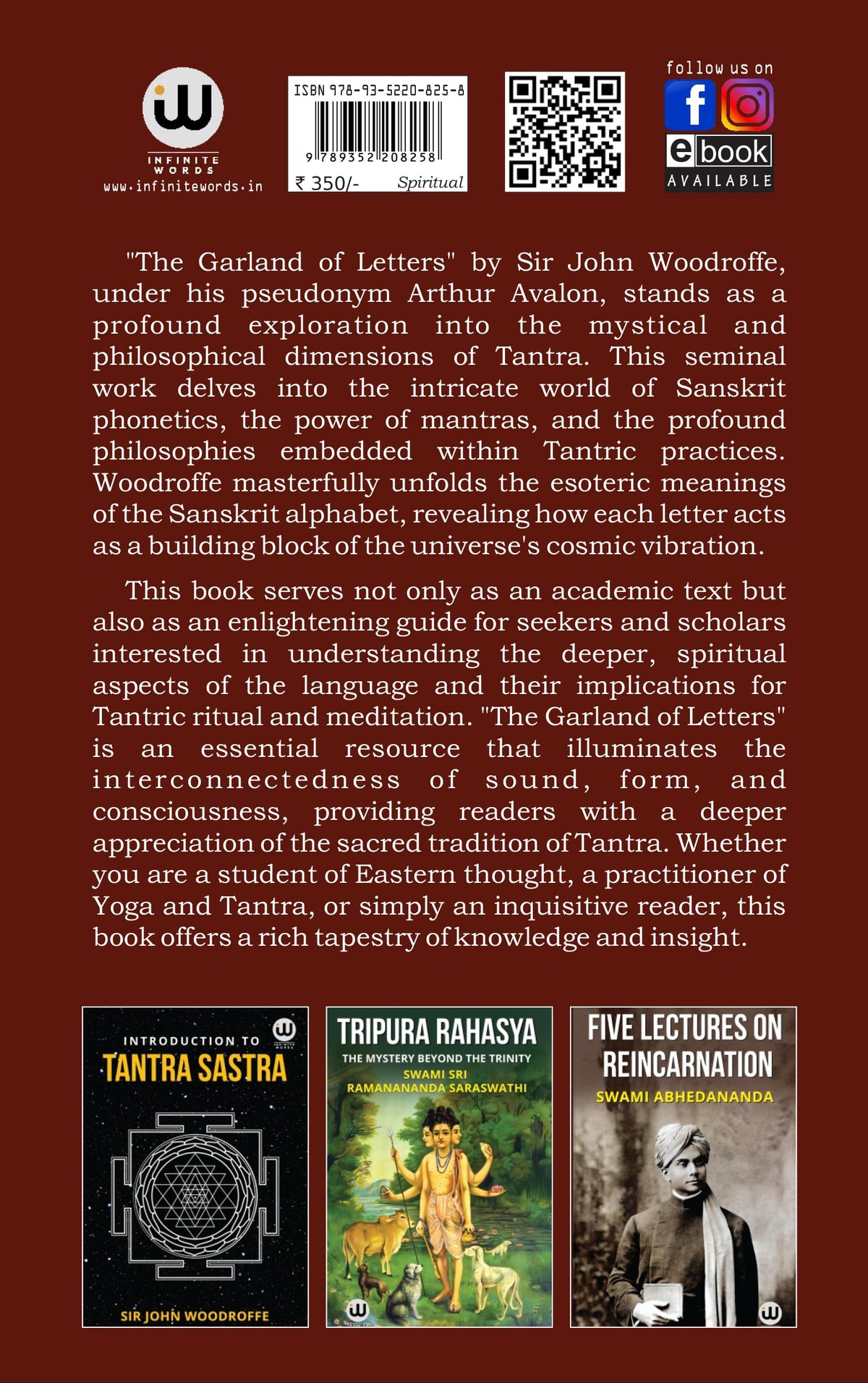 The Serpent Power | The Secrets Of Tantrik And Shaktik Yoga | Introduction To Tantra Sastra | The Garland of Letters | Studies in the Mantra-Sastra ... Bhairav Vigyan Prayog Prabhav Siddhi |