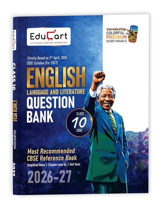 Educart CBSE Class 10 English Question Bank 2026-27 | Chapterwise, Case-Based & Competency-Based Qs | Unit Test Worksheets, Notes & Visuals | NCERT Based CBSE 2027