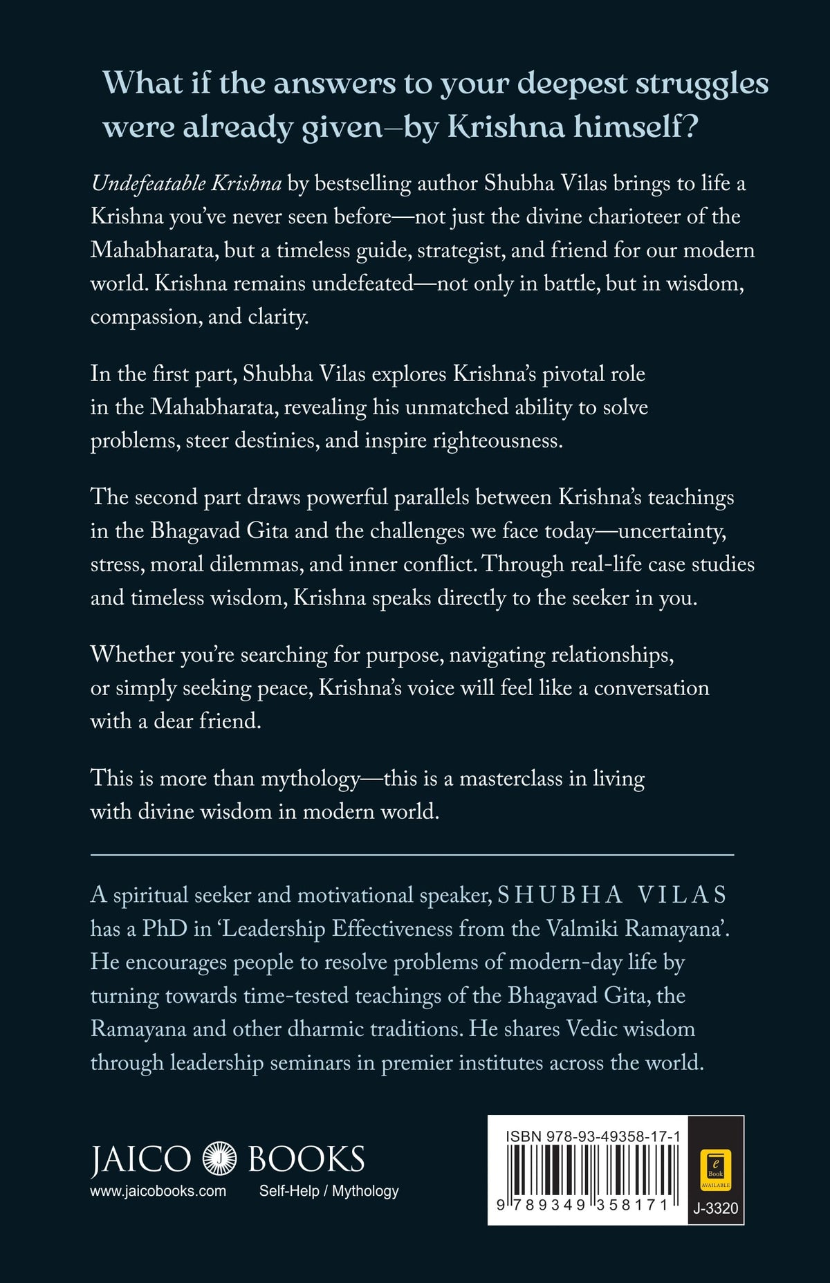 Icons of the Mahabharata – Book 1: Undefeatable Krishna: The Supreme Strategist’s Timeless Wisdom for Navigating Modern Life