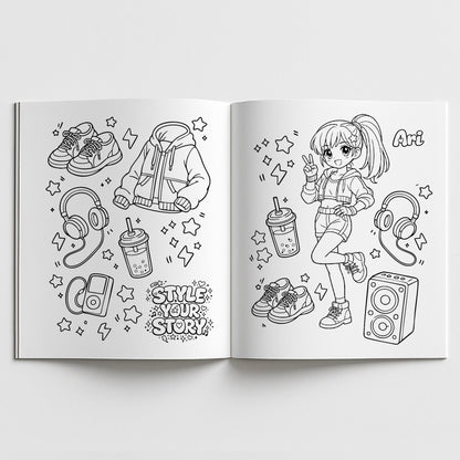 K-Pop Girls Club - Super Cute Coloring & Activity Book for Girls Ages 6-12 | Fashion, Dance, Music & Design Fun | Kawaii Anime Style Coloring Book | ... year old girl (My Super Cute Coloring Book)
