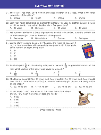 MTG IMO Olympiad 10 Previous Years Papers Class 4 Mathematics (2025-2021 Set A & B) - Model Test Papers with 24 Sample OMR Sheets | PYQ Book For SOF Olympiad 2026-27 Exam