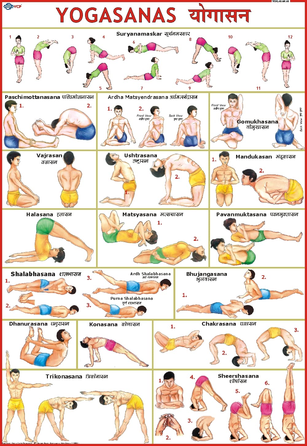 Yoga Chart ( 70 x 100 cm ) [wall_chart] Vidya Chitr Prakashan,yoga [Jan 01, 2016]…