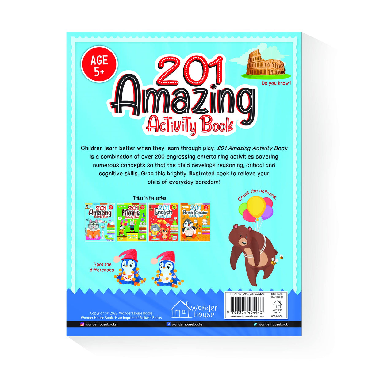 201 Amazing Activity Book | Fun Activities And Puzzles | Spot The Difference, Logical Reasoning, Patterns & Tracing | Ages 6–10 | 5+ Hours Of Fun And Learning