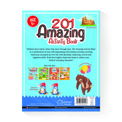 201 Amazing Activity Book | Fun Activities And Puzzles | Spot The Difference, Logical Reasoning, Patterns & Tracing | Ages 6–10 | 5+ Hours Of Fun And Learning