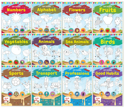 Colouring Book for Kids | Drawing Book for Kids [Set of 12 Books] | Best Selling Coloring Book in India | Premium Quality Colour Painting Book | Ages: 2 - 6 Years | Two Brothers Publications