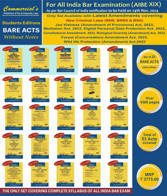 commercial-aibe-exam-combo-bare-acts-bar-council-india