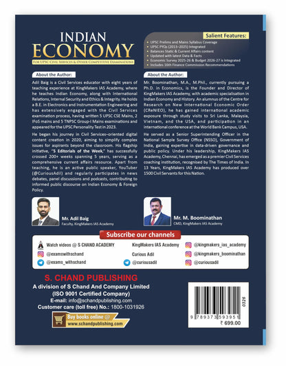 Indian Economy Book 2026 - 2027 for UPSC Civil Services Exam & State PSC Competitive Exams (Prelims + Mains) JAIIB/CAIIB | PYQ Previous Year Question | Taxation, Public Finance, Budget/Economic Survey