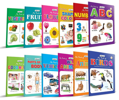Picture Books Collections Set of 12 for Kids (Age 2–5) | Early Learning Books Combo | Alphabets, Numbers, Animals, Colours, Good Habits & More | ... (Picture Books Collection for Early Learning)