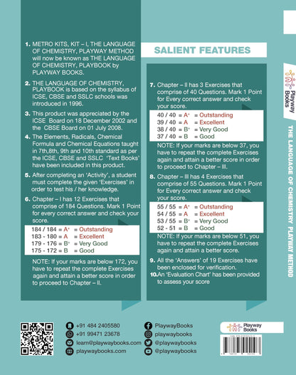 The Language of Chemistry - Playbook | Playway Method | Class 7-10 | ICSE, CBSE & SSLC | Activities, Exercises & Token Sheets
