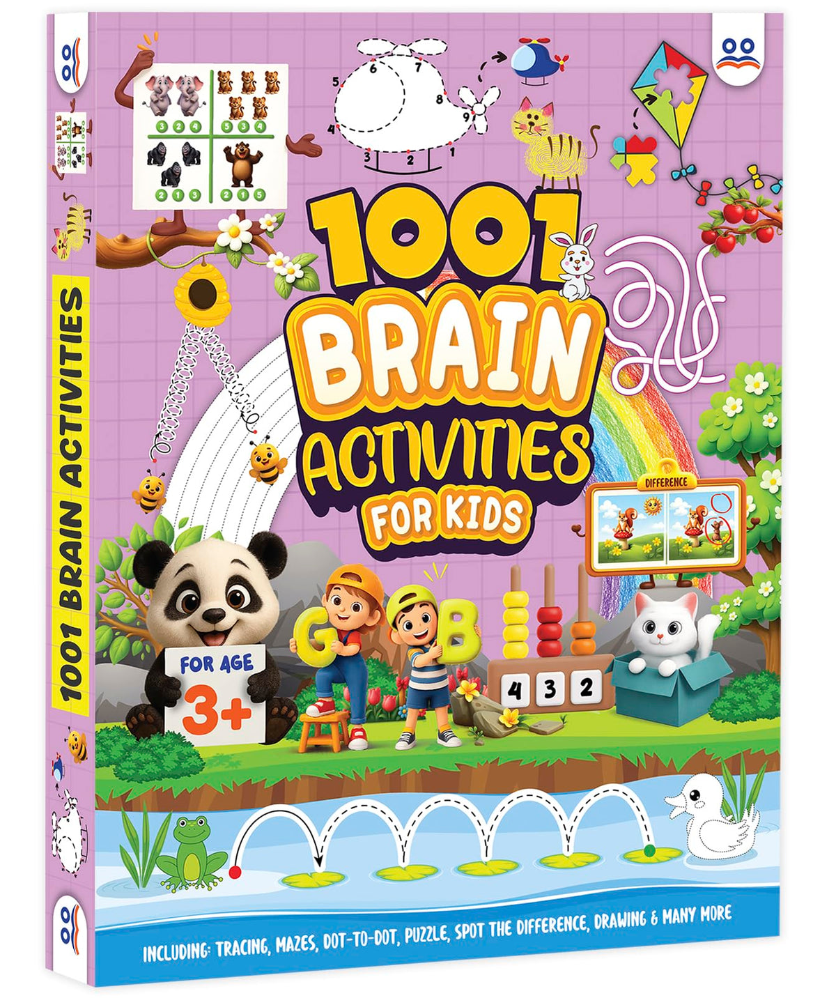 Activity Book for 3 Year Old | Best Selling 1001 Brain Booster Books for 3+ Year Old Children | Kids Activity Book - Puzzles, Mazes, Colouring, Dot-To-Dot, Matching, Seek & Find, Spot the Difference