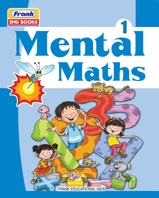 Frank EMU Books Mental Maths for Class 1 Practice Workbook with Fun Activities Based on NCERT Guidelines (Age 5 Years and Above) by Nira Saxena (Author) book cover