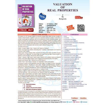 Valuation of Real Properties By Rangwala