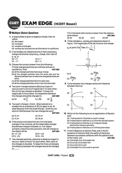 Arihant CUET UG 2026 Physics Chapterwise Notes & Question Bank | Based on NTA Test Pattern | 1000+ NCERT-Based MCQs, Mind Maps, Flash Cards & Quick ... 2025 Solved Paper & Online Digital Support