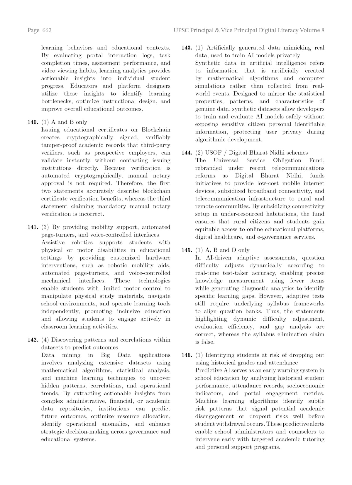 UPSC Principal / Vice Principal Volume 8 Digital Literacy Chapterwise MCQ Bank 2026 | 3000+ MCQs | As per Latest UPSC Syllabus