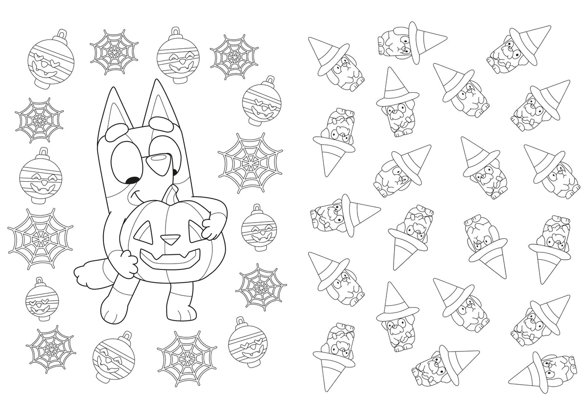 Bluey: Hooray It’s Halloween!: A Halloween colouring book