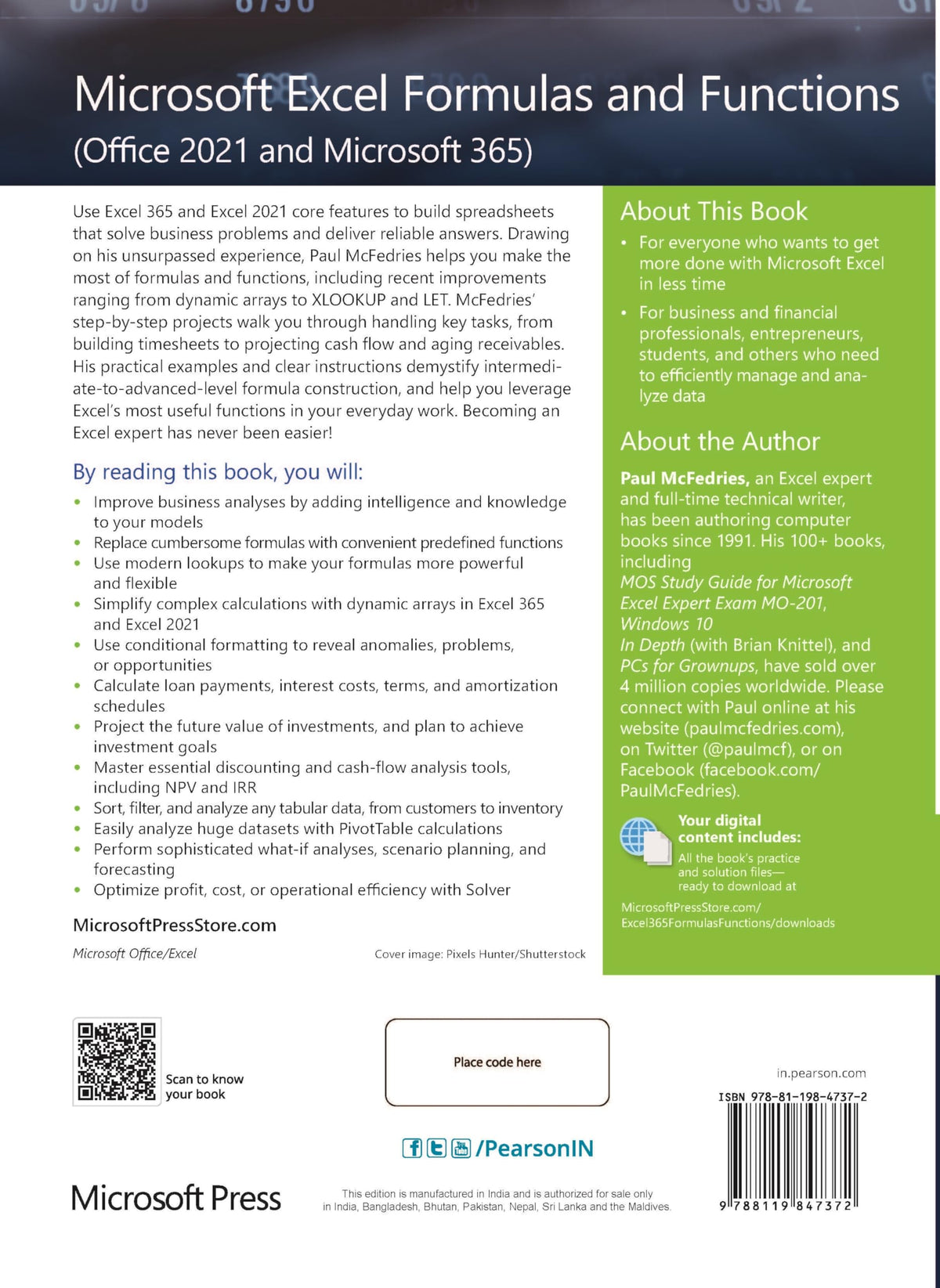 Microsoft Excel Formulas and Functions (Office 2021 and Microsoft 365),1st Edition