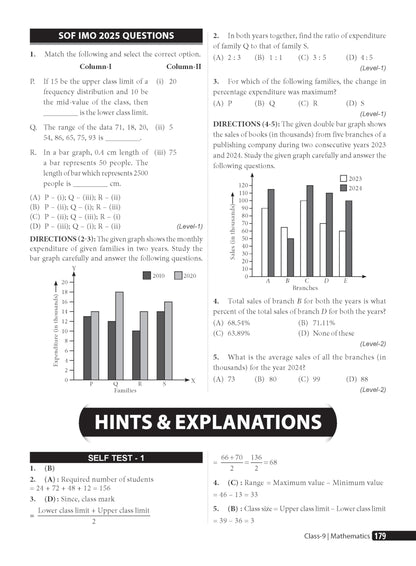 MTG Mathematics (IMO) Olympiad Prep Guide Class 9 | Detailed Theory, Exercise with Self Test For Practice | SOF Olympiad Books For Exam 2026-27 (Useful For Level-1 & 2)