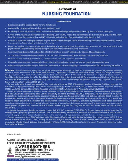 Textbook of Nursing Foundation, 3/E for GNM and BSc Nursing 1st Year Students | Comprehensive Guide to Nursing Foundation I & II with First Aid, as per Revised INC Syllabus | 32 Chapters with MCQs