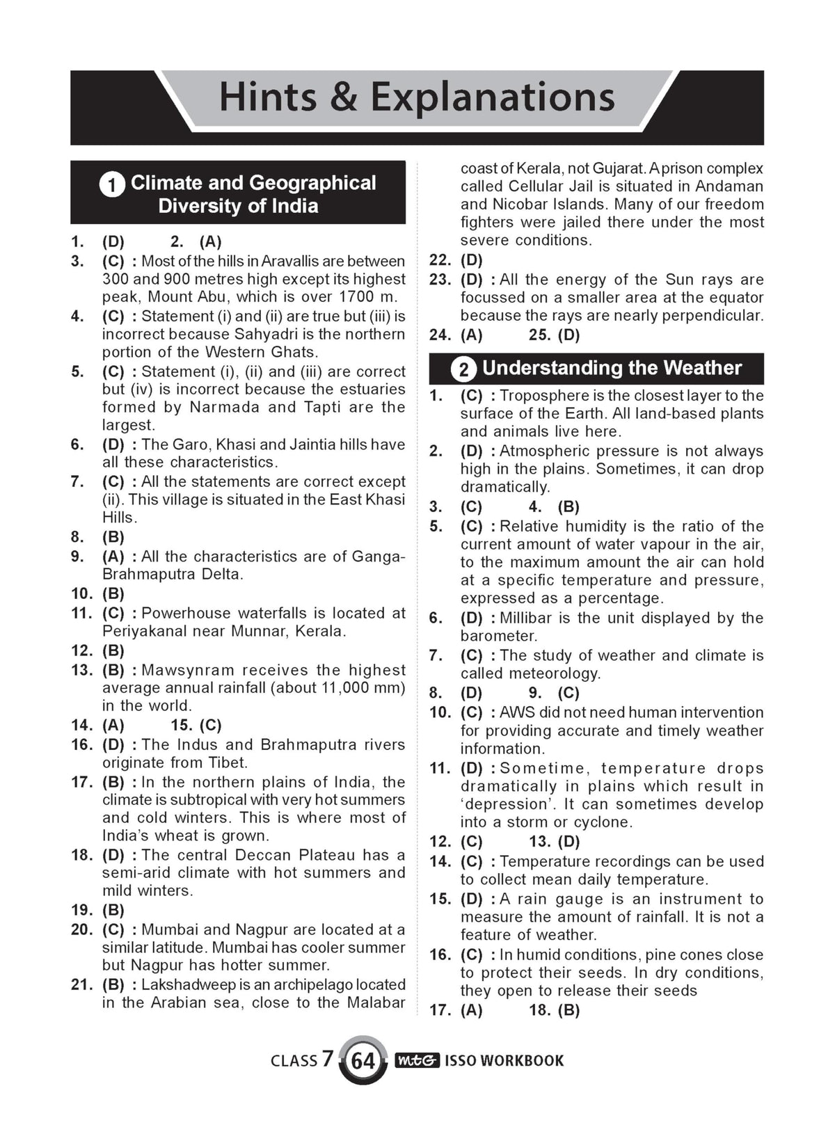 MTG International Social-Studies Olympiad (ISSO) Workbook Class 7 - Chapter-wise MCQs with Achievers Section - SOF Olympiad Books For 2026-27 Exam
